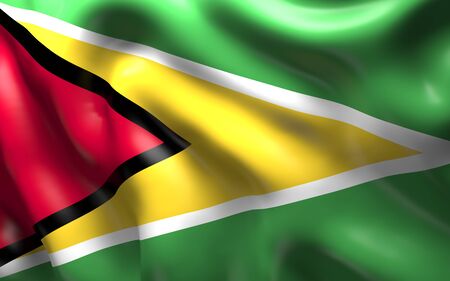 National Flag of the Guyana waving in the windの写真素材