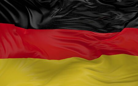 National Flag of the Germany waving in the wind 3d renderの写真素材