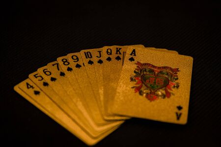 Spades from a deck of cardsの写真素材