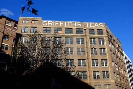 Griffiths Teas building in Sydney on a sunny day.のeditorial素材