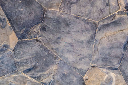 Polygon rock  background blue violetの写真素材