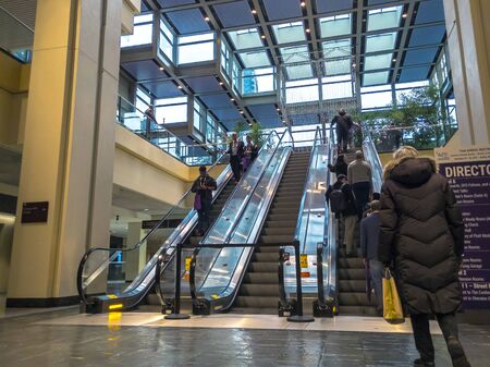 Seattle, WA / USA - circa November 2019:People attending the 72nd Annual APS Physics Convention at the Washington State Convention Center downtown.のeditorial素材
