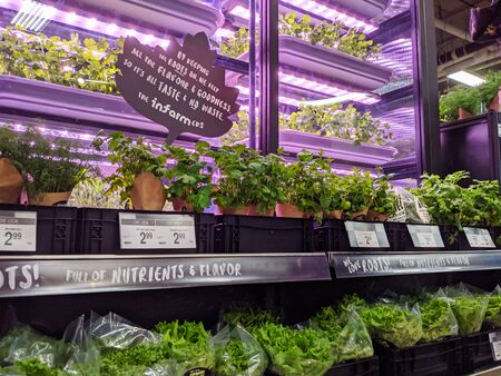 Kirkland, WA / USA - circa December 2019: Downtown Kirkland QFC grocery store debuts its first batch...