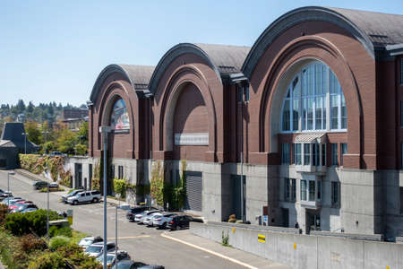 Tacoma, WA USA - circa August 2021: View of the exterior of the Washington State History Museum downtownのeditorial素材