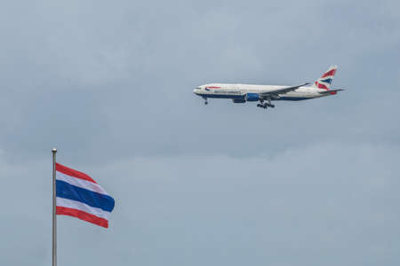 Bangkok, Thailand, 12th Aug 2018: British Airways Reg. no. G-YMMF B777-236(ER) Flight BAW9 from LHR...