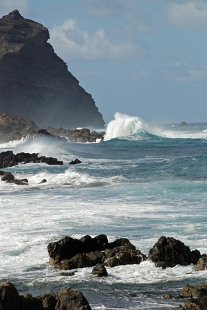 Holyhead breakwater of the island tenerifeの写真素材