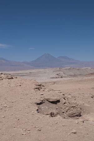 Moon Valley in Atacama desertの写真素材