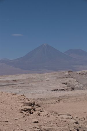 Moon Valley in Atacama desertの写真素材