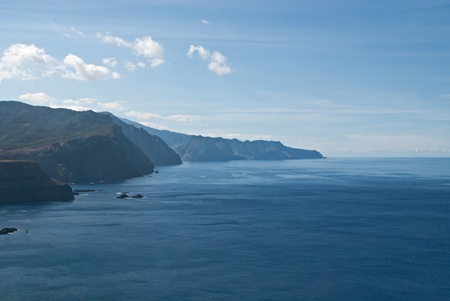 The coastline of madeira islandの写真素材