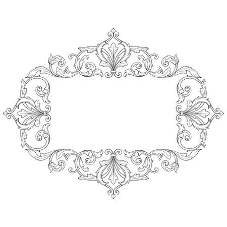 Vintage baroque frameのイラスト素材