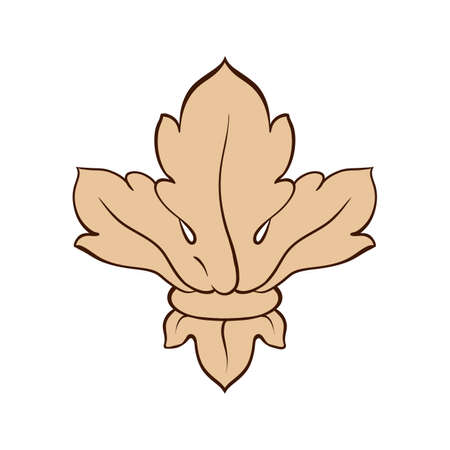 vintage baroque element ornament. Retro pattern antique style acanthus. Decorative design element filigree calligraphy vector.のイラスト素材