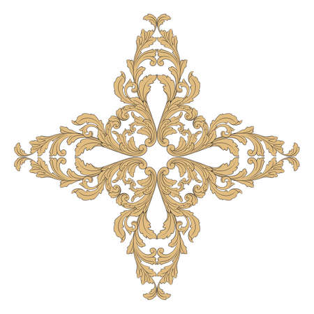 Baroque vector vintage elements for design. Decorative design element filigree calligraphy vector. You can use for wedding decoration of greeting card and laser cutting.のイラスト素材