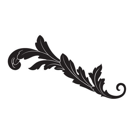 Baroque vector vintage elements for design. Decorative design element filigree calligraphy vector. You can use for wedding decoration of greeting card and laser cutting.のイラスト素材