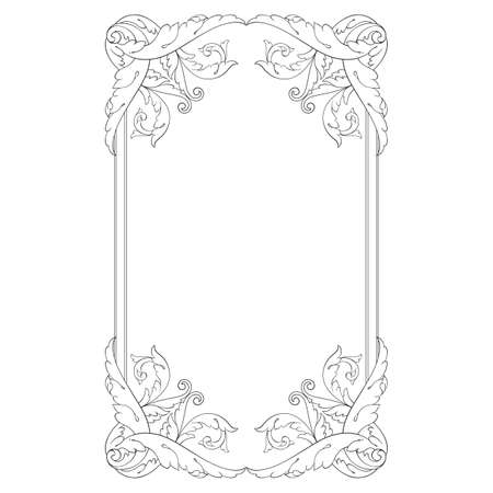 Baroque vector set of vintage elements for design. Decorative design element filigree calligraphy vector. You can use for wedding decoration of greeting card and laser cutting.のイラスト素材