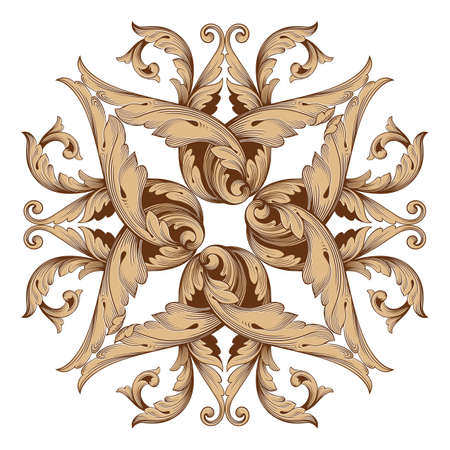 Baroque vector set of vintage elements for design. Decorative design element filigree calligraphy vector. You can use for wedding decoration of greeting card and laser cutting.のイラスト素材