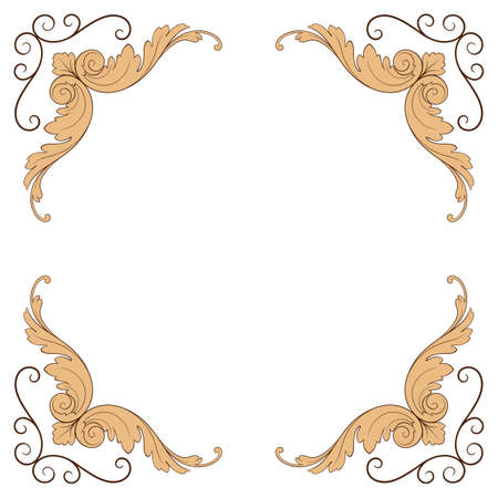 Classical baroque of vintage element for design.のイラスト素材