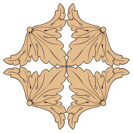 Vintage baroque ornament. Retro pattern antique style acanthus. Decorative design element filigree calligraphy.のイラスト素材