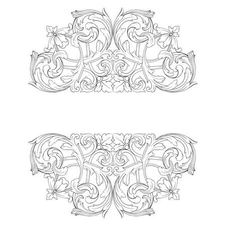 Classical baroque vector of vintage element for design.のイラスト素材