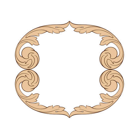 Classical baroque vector of vintage element for design.のイラスト素材