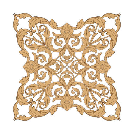 Classical baroque vector of vintage element for design. Decorative design element filigree calligraphy vector. You can use for wedding decoration of greeting card and laser cutting.のイラスト素材