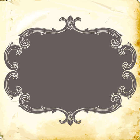 Retro baroque decorations element with flourishes calligraphic ornament. Vintage style design collection for Posters, Placards, Invitations, Banners, Badges and Logotypes.のイラスト素材