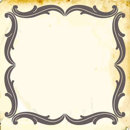 Retro baroque decorations element with flourishes calligraphic ornament. Vintage style design collection for Posters, Placards, Invitations, Banners, Badges and Logotypes.のイラスト素材