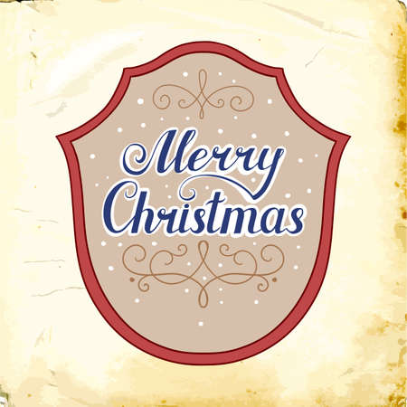 Merry Christmas. Retro baroque decorations element with flourishes calligraphic ornament. Vintage style design collection for Posters, Placards, Invitations, Banners, Badges and Logotypes.のイラスト素材