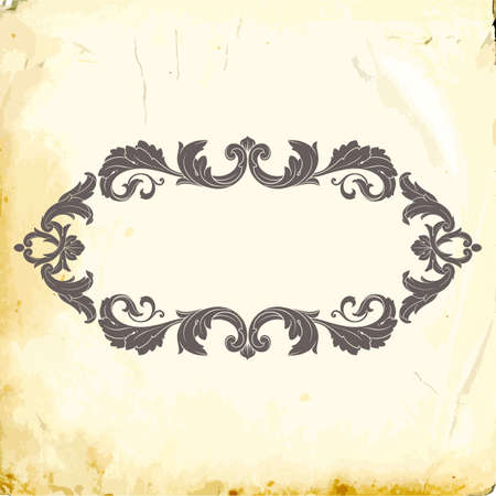 Classical baroque vector of vintage element for design. Decorative design element filigree calligraphy vector.のイラスト素材