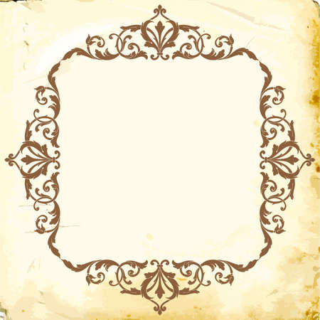 Retro baroque decorations element with flourishes calligraphic ornament. Vintage style design collection for Posters, Placards, Invitations, Banners, Badges and Logotypes.のイラスト素材