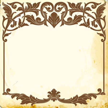 Retro baroque decorations element with flourishes calligraphic ornament.のイラスト素材