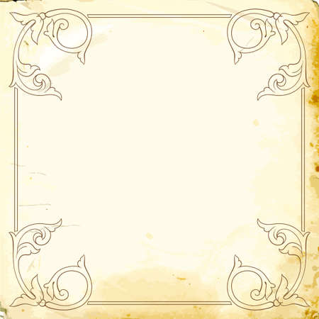 Retro baroque decorations element with flourishes calligraphic ornament. Vintage style design collection for Posters, Placards, Invitations, Banners, Badges and Logotypes.のイラスト素材