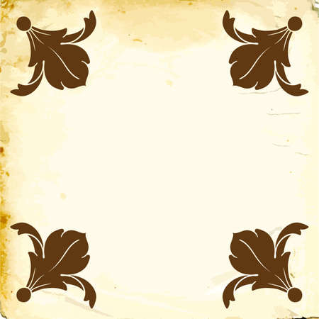 Retro baroque decorations element with flourishes calligraphic ornament. Vintage style design collection for posters, placards, invitations, banners, badges and icons.のイラスト素材