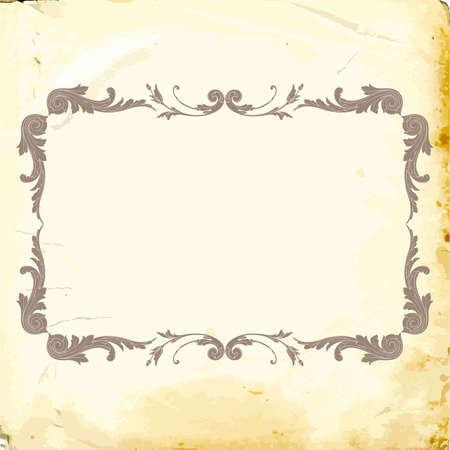 Retro baroque decorations element with flourishes calligraphic ornament. Vintage style design collection for Posters, Placards, Invitations, Banners, Badges and Logotypes.のイラスト素材
