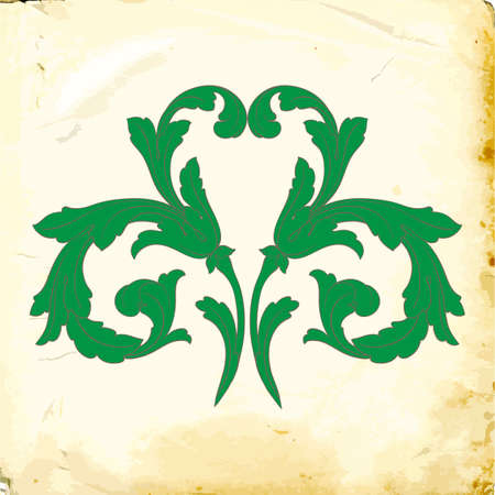 Retro baroque decorations element with flourishes calligraphic ornament. Vintage style design collection for Posters, Placards, Invitations, Banners, Badges and Logotypes.のイラスト素材