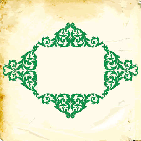 Retro baroque decorations element with flourishes calligraphic ornament. Vintage style design collection for Posters, Placards, Invitations, Banners, Badges and Logotypes.のイラスト素材