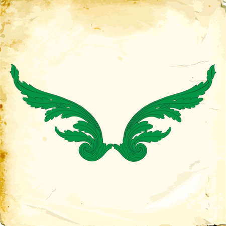 Retro baroque decorations element with flourishes calligraphic ornament. Vintage style design collection for Posters, Placards, Invitations, Banners, Badges and Logotypes.のイラスト素材