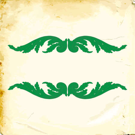 Retro baroque decorations element with flourishes calligraphic ornament. Vintage style design collection for Posters, Placards, Invitations, Banners, Badges and Logotypes.のイラスト素材