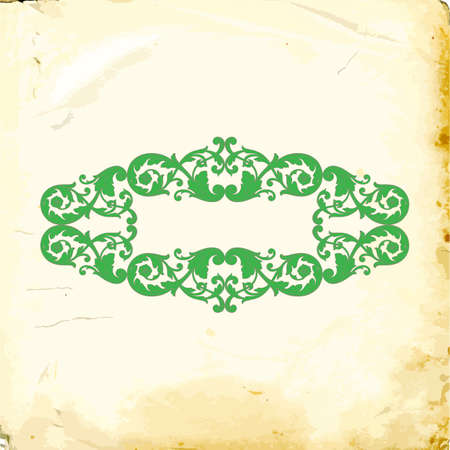Retro baroque decorations element with flourishes calligraphic ornament. Vintage style design collection for Posters, Placards, Invitations, Banners, Badges and Logotypes.のイラスト素材
