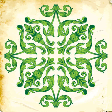 Retro baroque decorations element with flourishes calligraphic ornament. Vintage style design collection for Posters, Placards, Invitations, Banners, Badges and Logotypes.のイラスト素材