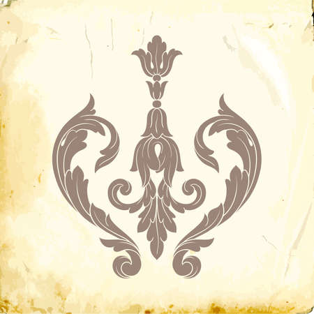 Retro baroque decorations element with flourishes calligraphic ornament. Vintage style design collection for Posters, Placards, Invitations, Banners, Badges and Logotypes.のイラスト素材