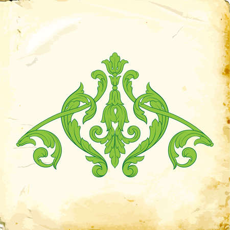 Retro baroque decorations element with flourishes calligraphic ornament. Vintage style design collection for Posters, Placards, Invitations, Banners, Badges and Logotypes.のイラスト素材