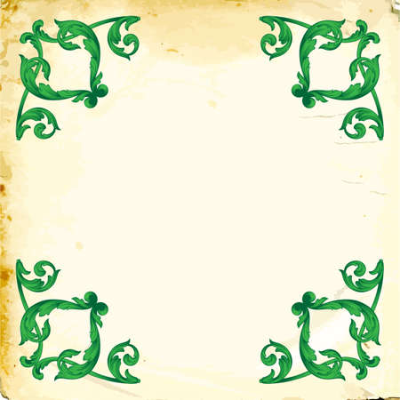 Retro baroque decorations element with flourishes calligraphic ornament. Vintage style design collection for Posters, Placards, Invitations, Banners, Badges and Logotypes.のイラスト素材