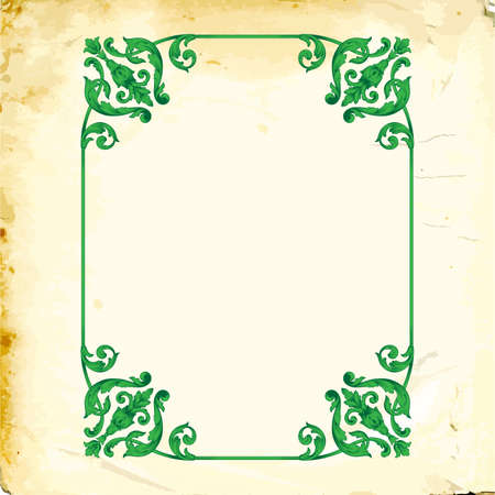 Retro baroque decorations element with flourishes calligraphic ornament. Vintage style design collection for Posters, Placards, Invitations, Banners, Badges and Logotypes.のイラスト素材