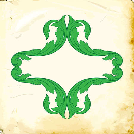 Retro baroque decorations element with flourishes calligraphic ornament. Vintage style design collection for Posters, Placards, Invitations, Banners, Badges and Logotypes.のイラスト素材