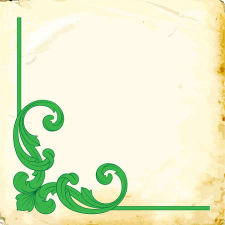 Retro baroque decorations element with flourishes calligraphic ornament. Vintage style design collection for Posters, Placards, Invitations, Banners, Badges and Logotypes.のイラスト素材