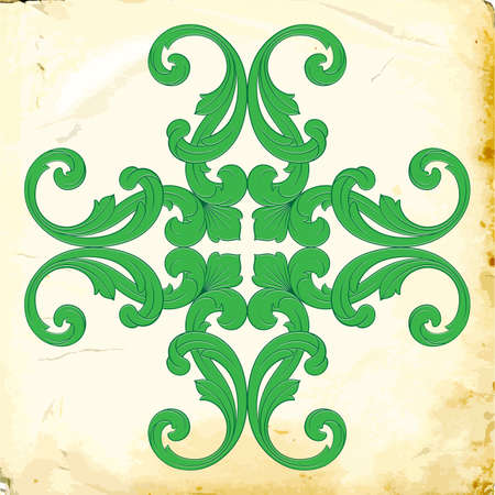 Retro baroque decorations element with flourishes calligraphic ornament. Vintage style design collection for Posters, Placards, Invitations, Banners, Badges and Logotypes.のイラスト素材