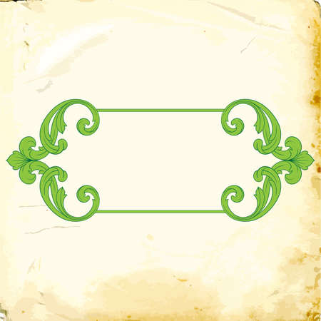 Retro baroque decorations element with flourishes calligraphic ornament. Vintage style design collection for Posters, Placards, Invitations, Banners, Badges and Logotypes.のイラスト素材