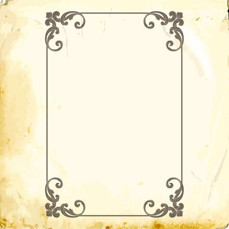 Retro baroque decorations element with flourishes calligraphic ornament. Vintage style design collection for Posters, Placards, Invitations, Banners, Badges and Logotypes.のイラスト素材