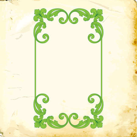 Retro baroque decorations element with flourishes calligraphic ornament. Vintage style design collection for Posters, Placards, Invitations, Banners, Badges and Logotypes.のイラスト素材