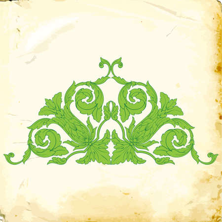Retro baroque decorations element with flourishes calligraphic ornament. Vintage style design collection for Posters, Placards, Invitations, Banners, Badges and Logotypes.のイラスト素材